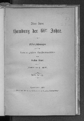 Vorschaubild von Aus dem Hamburg der 60er Jahre