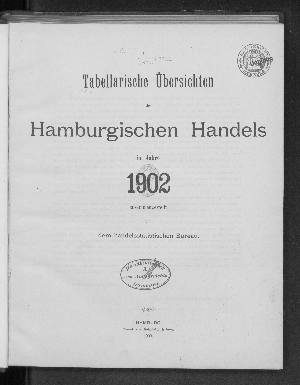 Vorschaubild von [Tabellarische Übersichten des hamburgischen Handels]