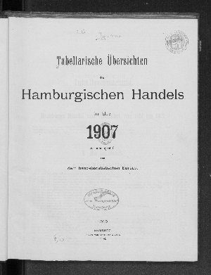 Vorschaubild von [Tabellarische Übersichten des hamburgischen Handels]