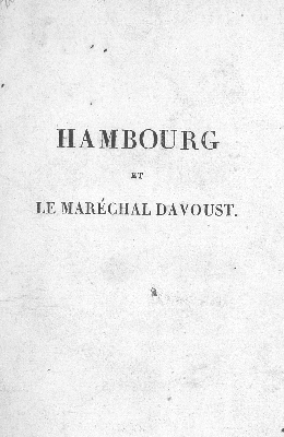 Vorschaubild von Hambourg et le Maréchal Davoust