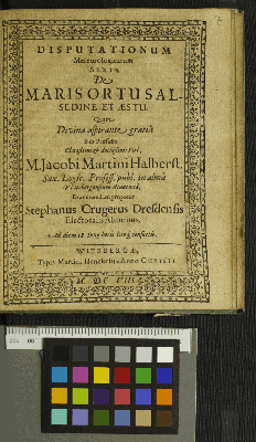 Vorschaubild von Disputationum Meteorologicarum Sexta De Maris Ortu Salsedine Et Aestu