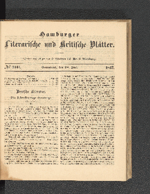 Vorschaubild von [[Hamburger literarische und kritische Blätter]]