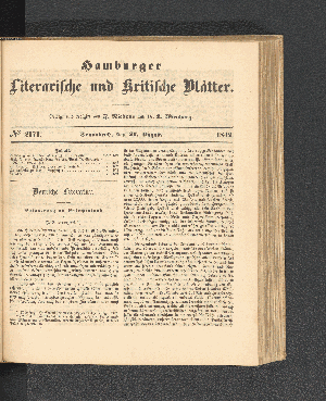 Vorschaubild von [[Hamburger literarische und kritische Blätter]]