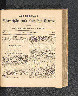 Vorschaubild von [[Hamburger literarische und kritische Blätter]]