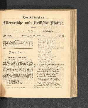 Vorschaubild von [[Hamburger literarische und kritische Blätter]]