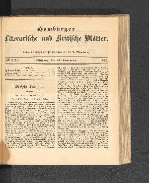 Vorschaubild von [[Hamburger literarische und kritische Blätter]]