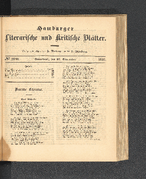 Vorschaubild von [[Hamburger literarische und kritische Blätter]]