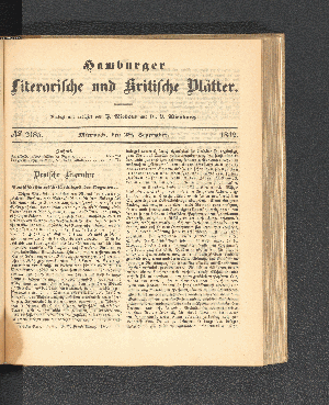 Vorschaubild von [[Hamburger literarische und kritische Blätter]]