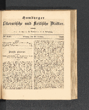 Vorschaubild von [[Hamburger literarische und kritische Blätter]]