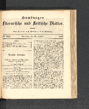 Vorschaubild von [[Hamburger literarische und kritische Blätter]]