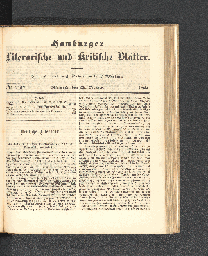 Vorschaubild von [[Hamburger literarische und kritische Blätter]]