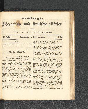 Vorschaubild von [[Hamburger literarische und kritische Blätter]]