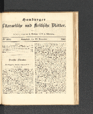 Vorschaubild von [[Hamburger literarische und kritische Blätter]]