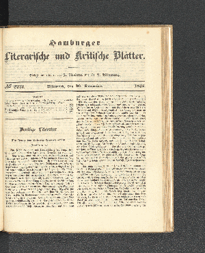 Vorschaubild von [[Hamburger literarische und kritische Blätter]]