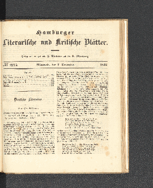 Vorschaubild von [[Hamburger literarische und kritische Blätter]]