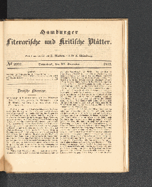 Vorschaubild von [[Hamburger literarische und kritische Blätter]]