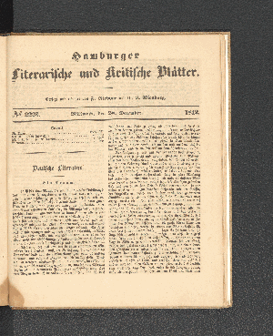 Vorschaubild von [[Hamburger literarische und kritische Blätter]]