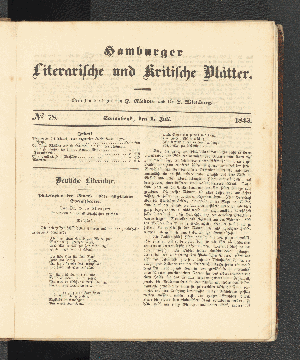 Vorschaubild von [[Hamburger literarische und kritische Blätter]]