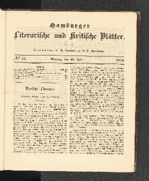 Vorschaubild von [[Hamburger literarische und kritische Blätter]]