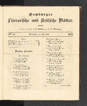 Vorschaubild von [[Hamburger literarische und kritische Blätter]]