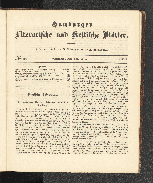 Vorschaubild von [[Hamburger literarische und kritische Blätter]]