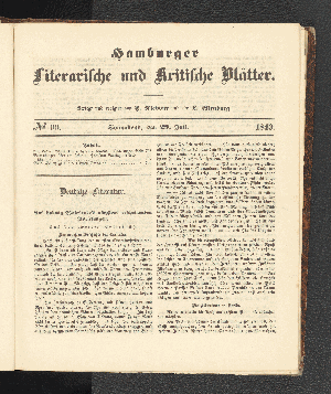 Vorschaubild von [[Hamburger literarische und kritische Blätter]]