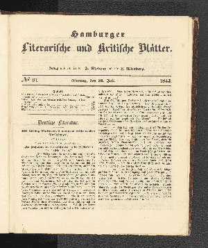 Vorschaubild von [[Hamburger literarische und kritische Blätter]]