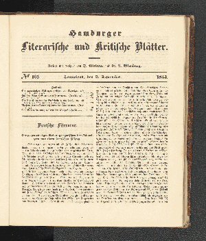 Vorschaubild von [[Hamburger literarische und kritische Blätter]]