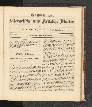 Vorschaubild von [[Hamburger literarische und kritische Blätter]]