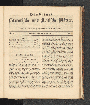 Vorschaubild von [[Hamburger literarische und kritische Blätter]]