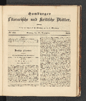 Vorschaubild von [[Hamburger literarische und kritische Blätter]]