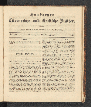 Vorschaubild von [[Hamburger literarische und kritische Blätter]]