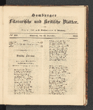 Vorschaubild von [[Hamburger literarische und kritische Blätter]]