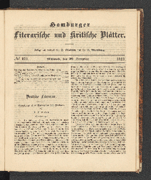 Vorschaubild von [[Hamburger literarische und kritische Blätter]]