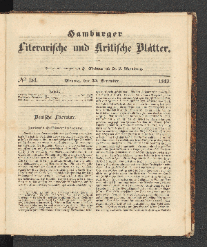 Vorschaubild von [[Hamburger literarische und kritische Blätter]]