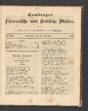 Vorschaubild von [[Hamburger literarische und kritische Blätter]]