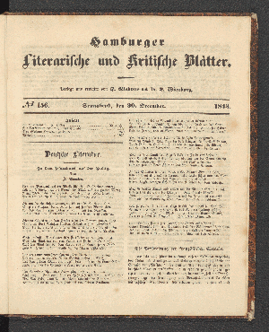 Vorschaubild von [[Hamburger literarische und kritische Blätter]]