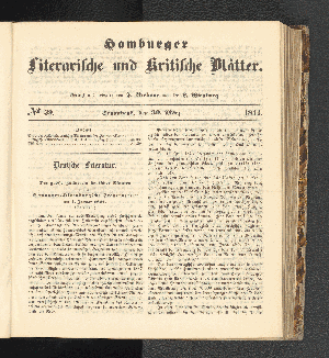 Vorschaubild von Nummer 39. Sonnabend, den 30. März