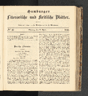 Vorschaubild von Nummer 43. Montag, den 8. April