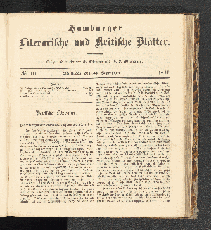 Vorschaubild von Nummer 116. Mittwoch, den 25. September