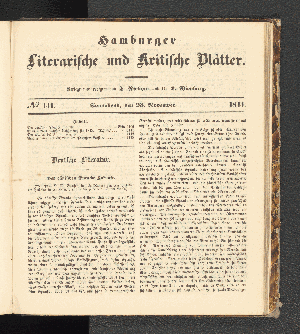 Vorschaubild von Nummer 141. Sonnabend, den 23. November