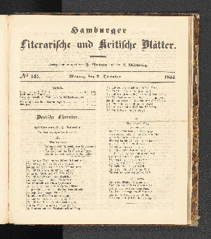 Vorschaubild von [[Hamburger literarische und kritische Blätter]]