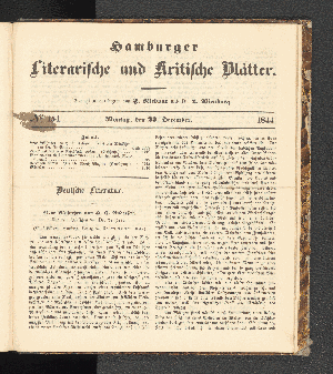 Vorschaubild von [[Hamburger literarische und kritische Blätter]]