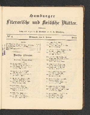 Vorschaubild von [[Hamburger literarische und kritische Blätter]]