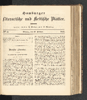 Vorschaubild von [[Hamburger literarische und kritische Blätter]]