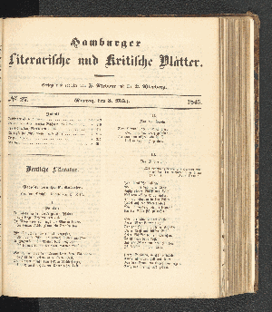 Vorschaubild von [[Hamburger literarische und kritische Blätter]]