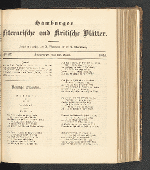 Vorschaubild von [[Hamburger literarische und kritische Blätter]]