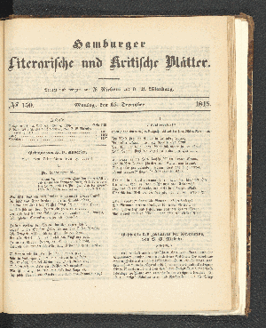 Vorschaubild von [[Hamburger literarische und kritische Blätter]]