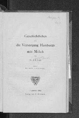 Vorschaubild von Geschichtliches über die Versorgung Hamburgs mit Milch