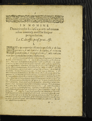 Vorschaubild von In nomine Domini nostri Iesu Christi ad omnes actus omniaque consilia semper progredimur.